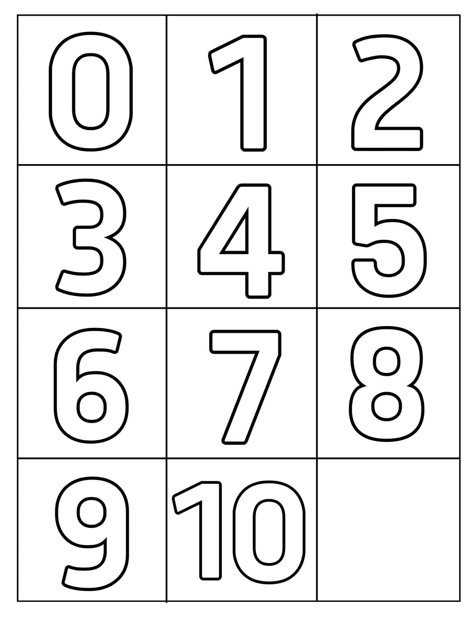 0 10 Printable Numbers Free Templates In All Sizes Worksheets Library