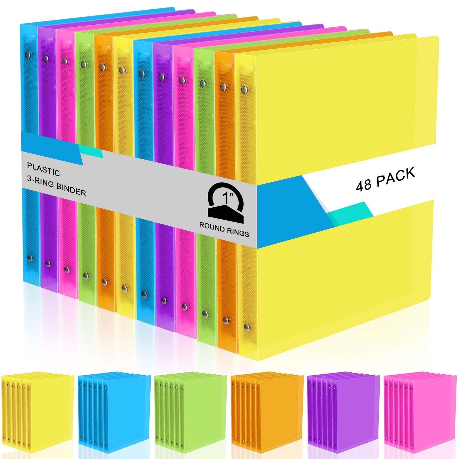 1 Inch Paper Binder Three Ring Binder 1 5 Inch 3 Ring Binder With Pockets 1 1 2 Premium View Binders With S Holds Up To 325 Sheets US Letter Size Bulk Pack Of 6 Pokemon Binder 1 Inch Binder