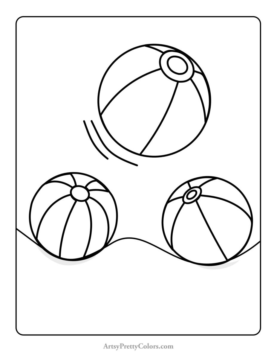 10 Free Beach Ball Coloring Pages Artsy Pretty Colors