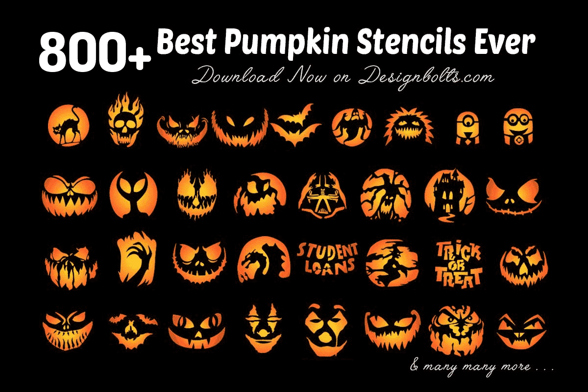 10 Free Scary Pumpkin Carving Stencils Templates Patterns 2025 Designbolts