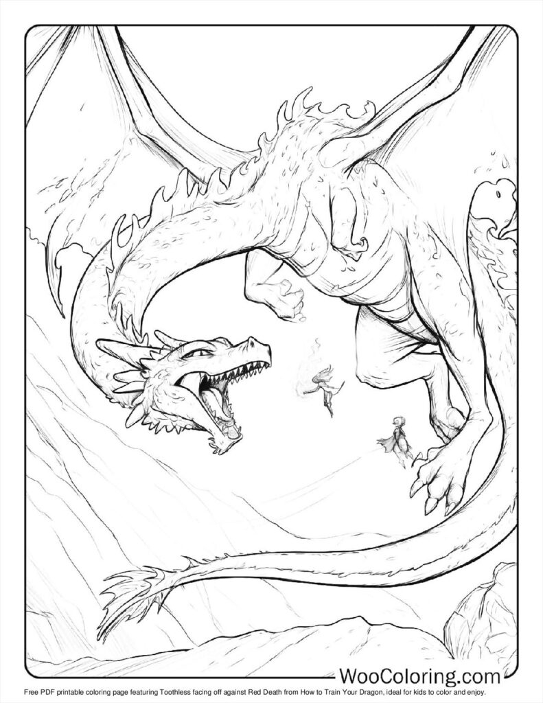 toothless dragon pictures to color