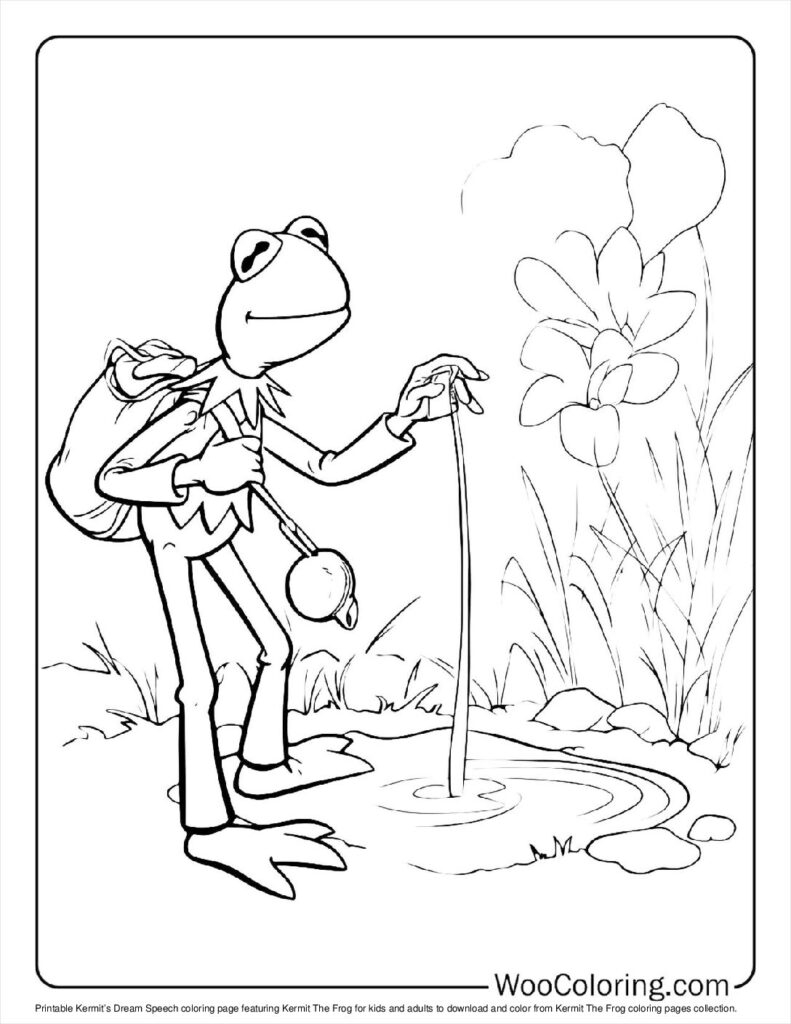 kermit the frog coloring sheet