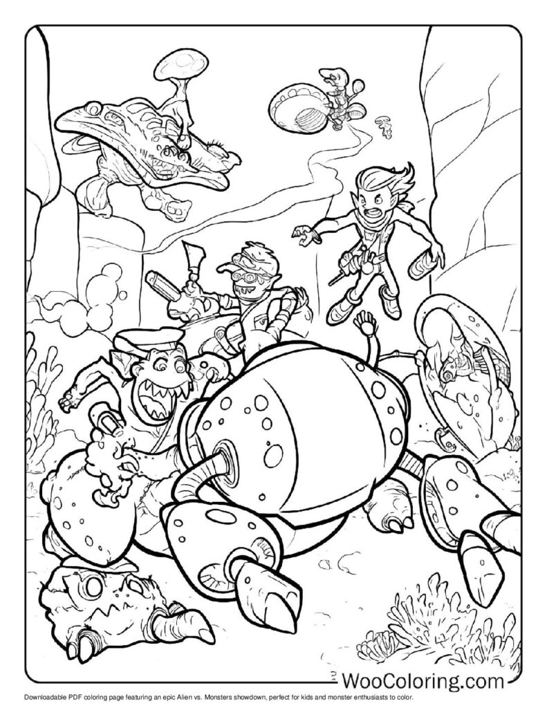 100 Monster Coloring Pages Free PDF To Print Woo Coloring