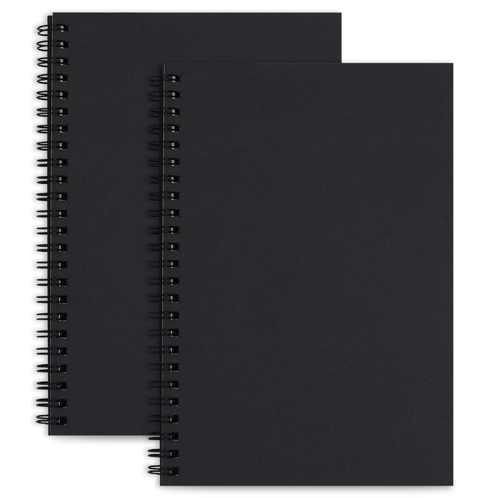 100 Pack Small Blank Notebook Journal Bulk Black Cover Unlined Thick