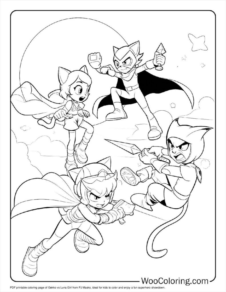 100 PJ Masks Coloring Pages Free PDF To Print Woo Coloring