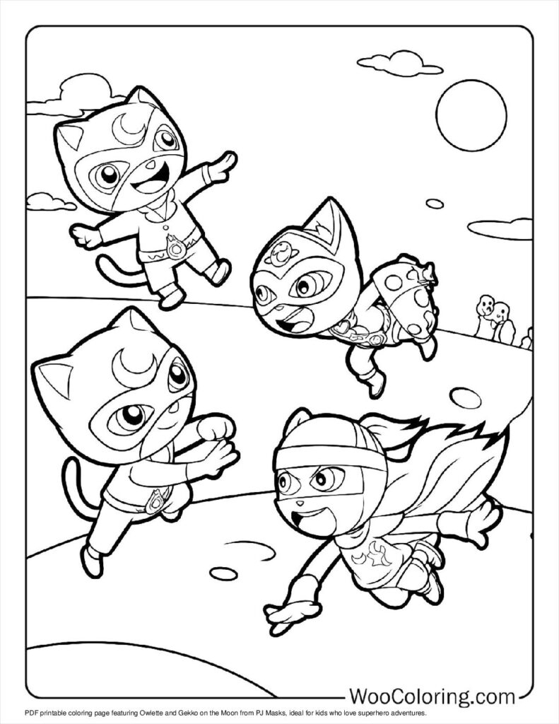 owlette pj masks coloring pages