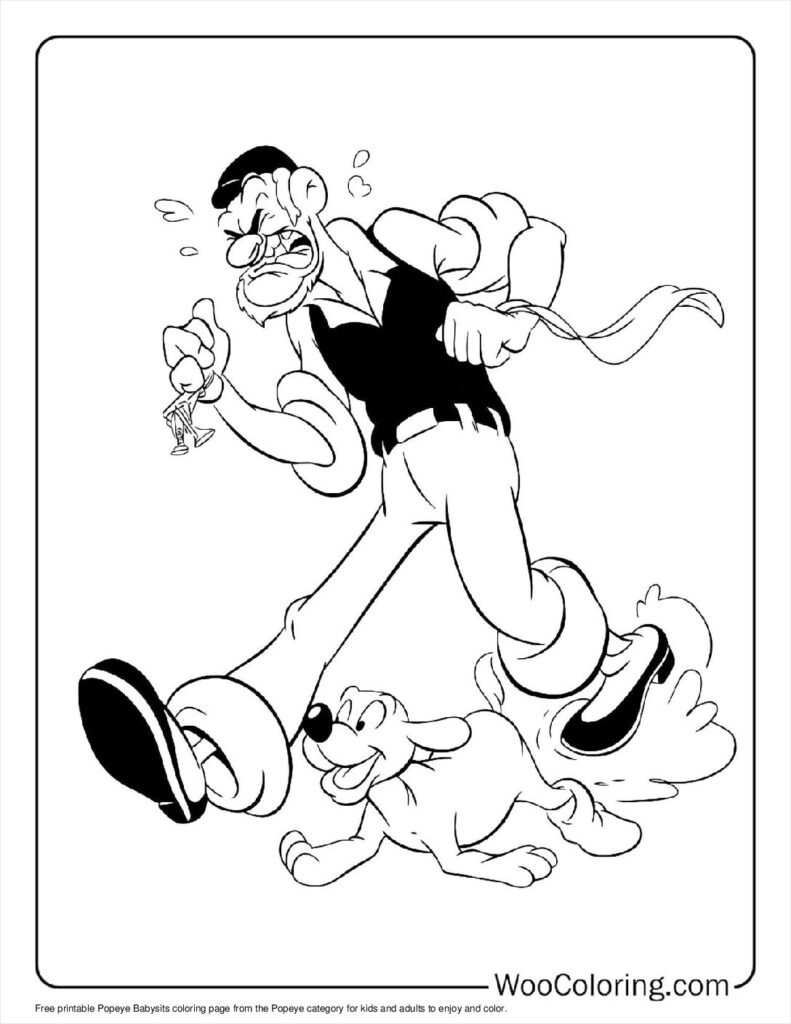 100 Popeye Coloring Pages Free PDF To Print Woo Coloring
