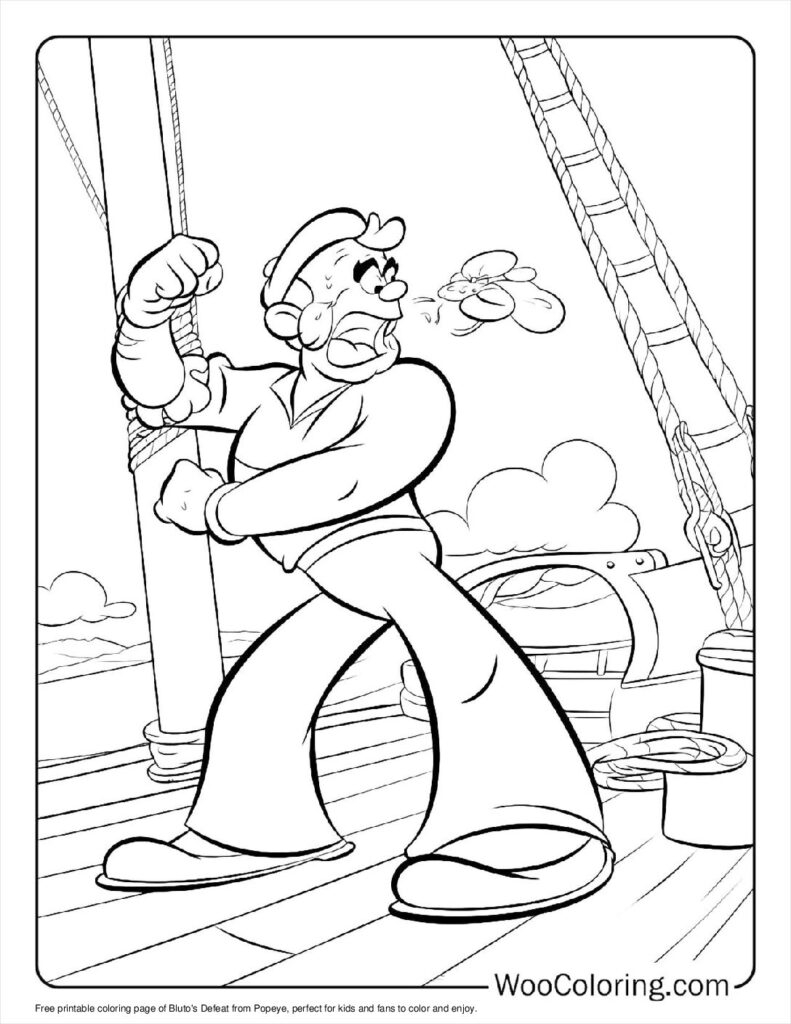 100 Popeye Coloring Pages Free PDF To Print Woo Coloring
