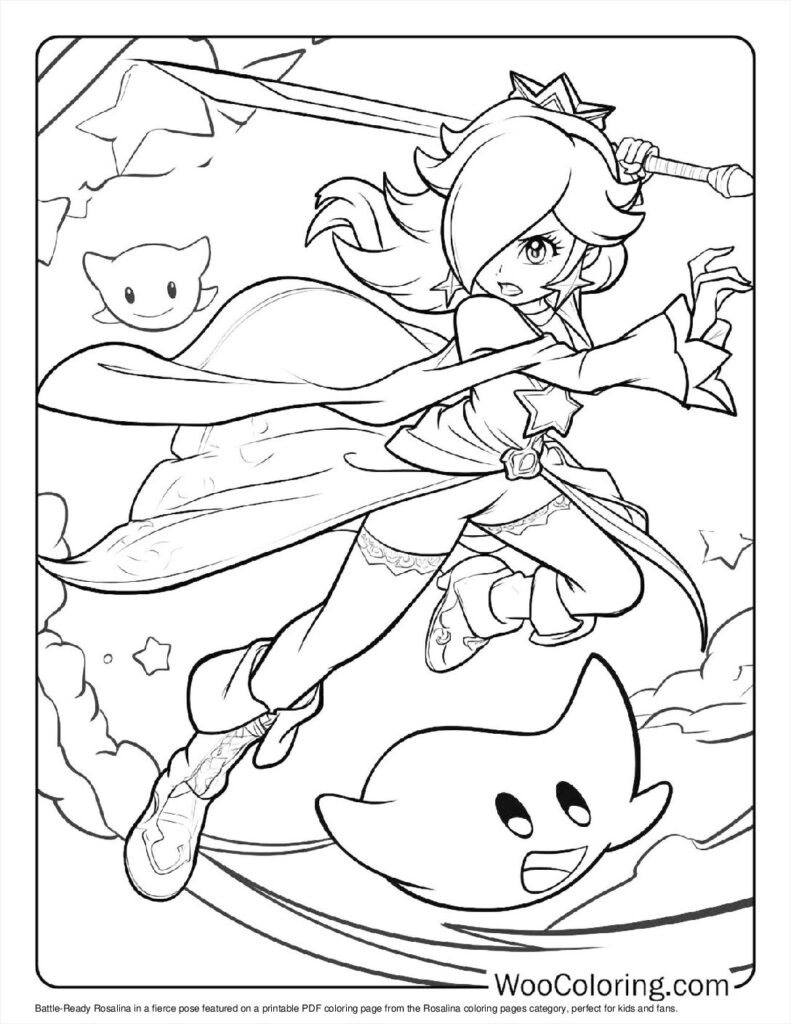 peach daisy rosalina coloring pages
