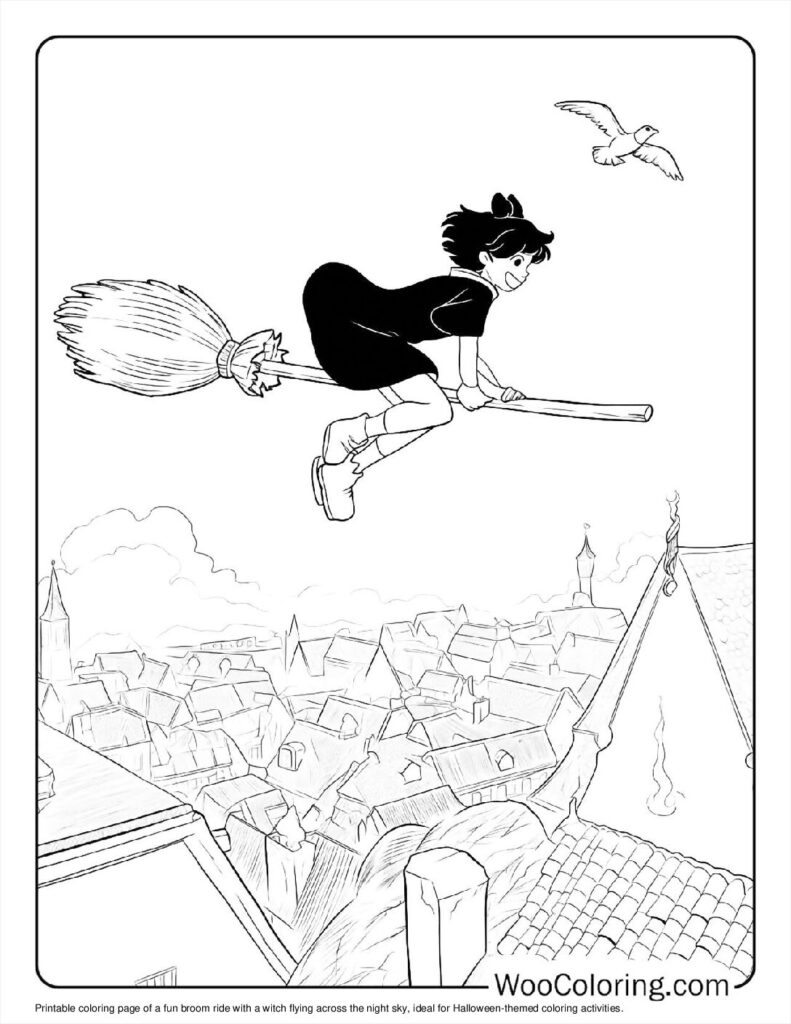 kiki's delivery service coloring pages