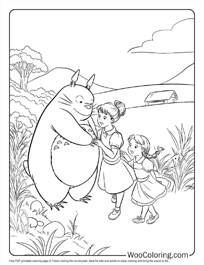 100 Totoro Coloring Pages Free PDF To Print Woo Coloring