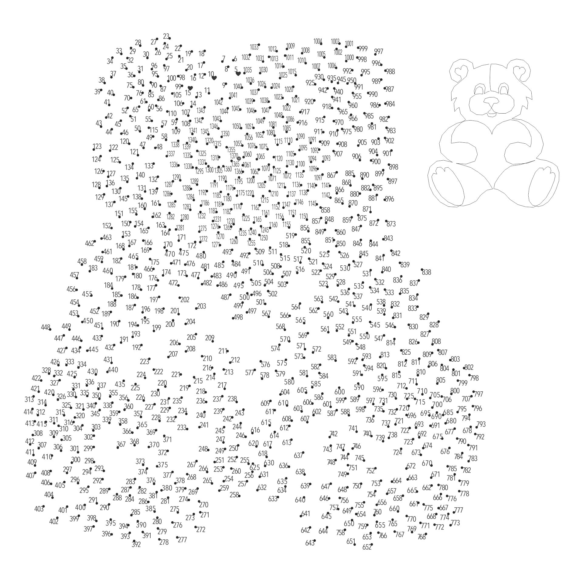 1000 Connect The Dots 10 Free PDF Printables Printablee