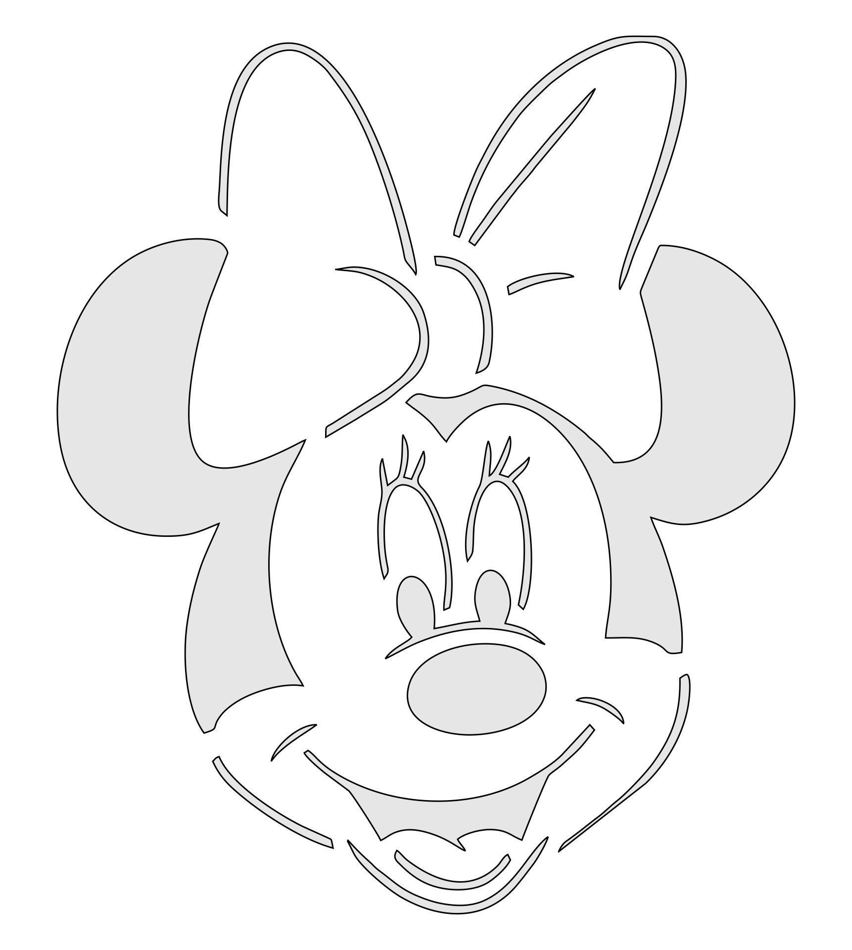 minnie mouse pumpkin stencil