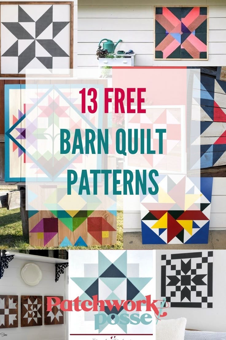 13 Free Printable Barn Quilt Patterns Anyone Can Make 