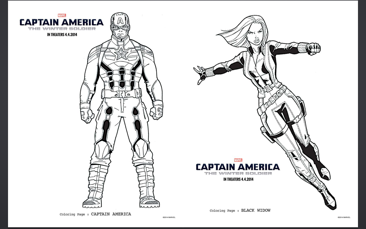 free coloring pages captain america