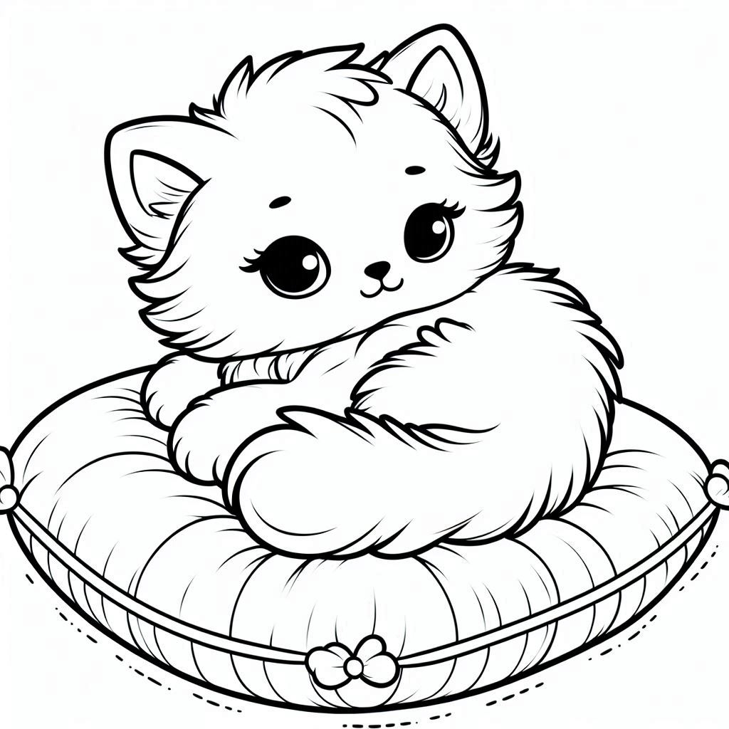 cartoon cat pictures to color