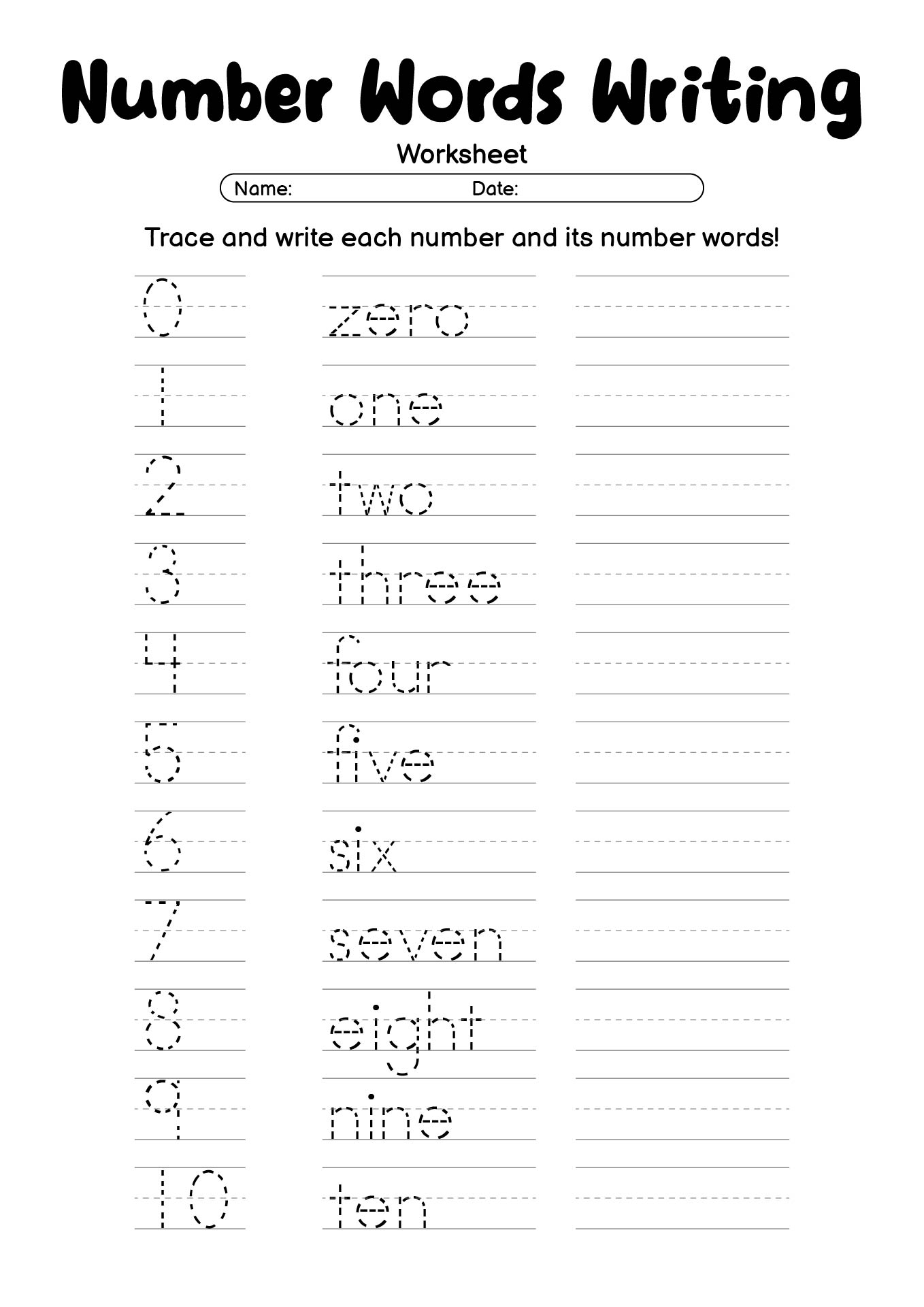 written number words