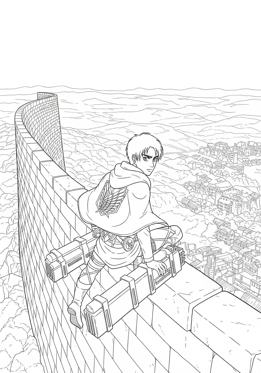 attack on titan coloring page