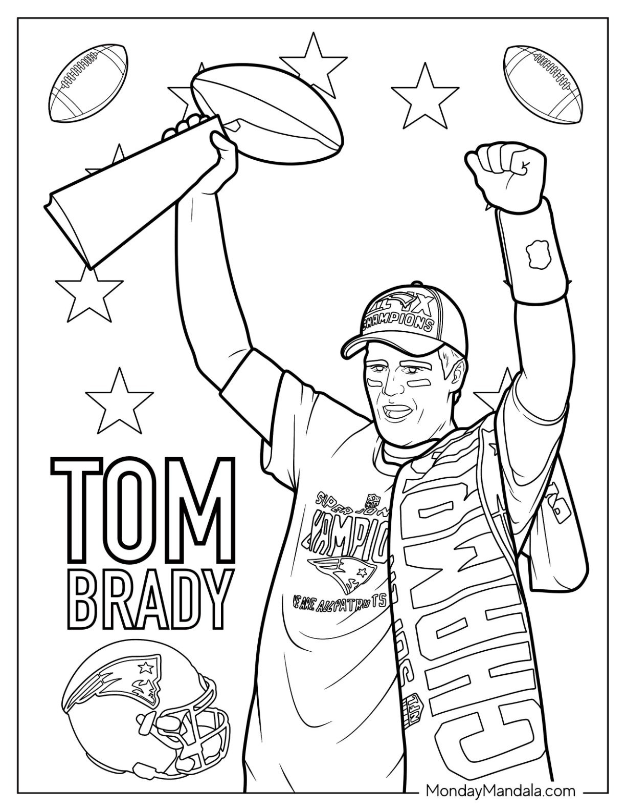 16 Tom Brady Coloring Pages Free PDF Printables 