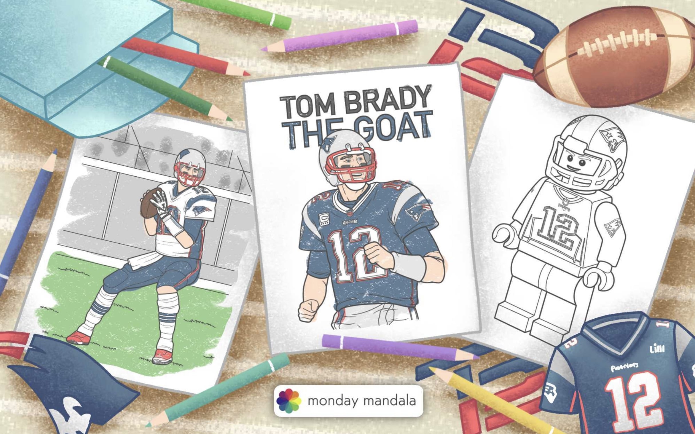 coloring pages of tom brady