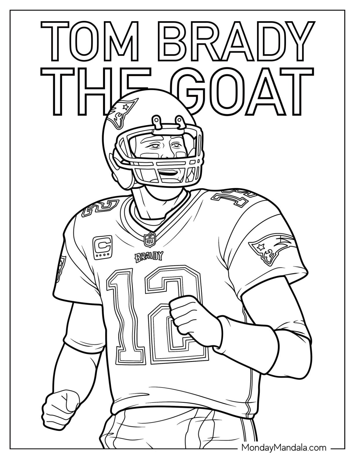 16 Tom Brady Coloring Pages Free PDF Printables 