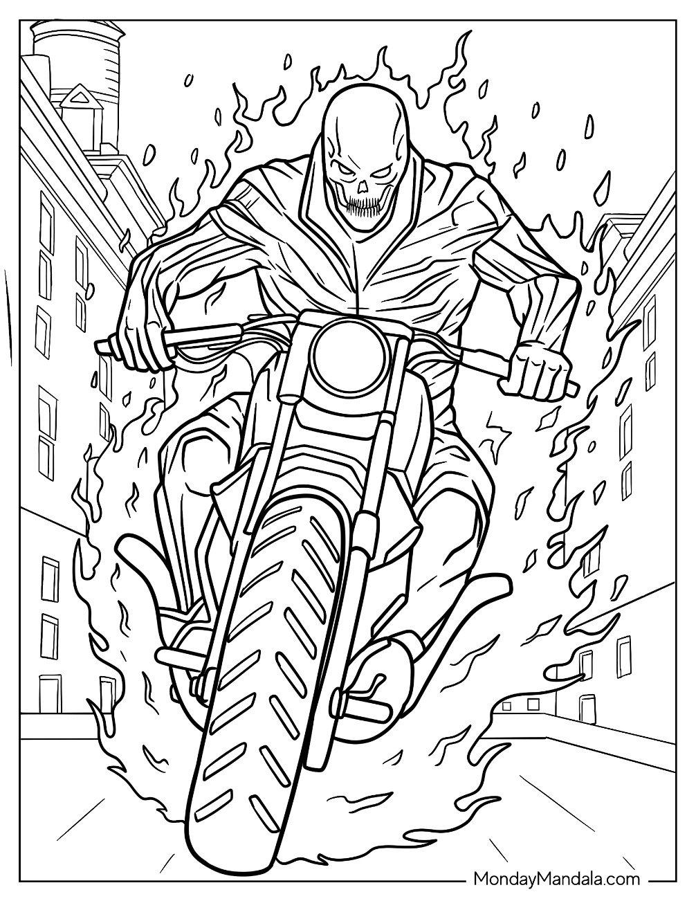 ghost rider pictures to color