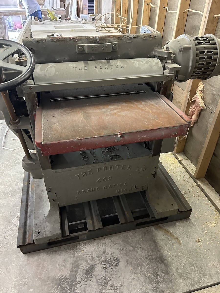 1926 The Porter No 402 24 x 8 Ball Bearing Industrial Single Surface Planer EBay
