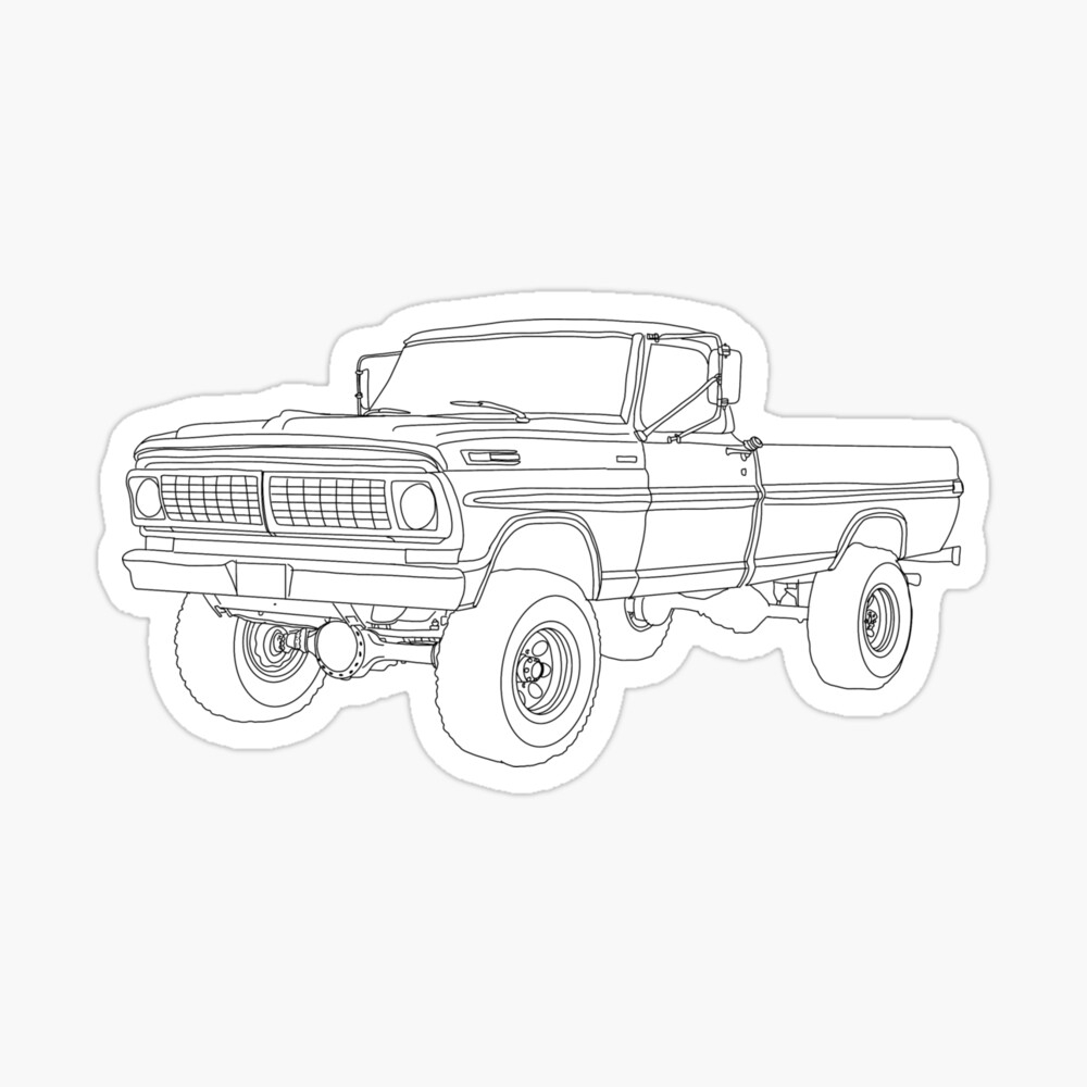 lifted ford truck coloring pages