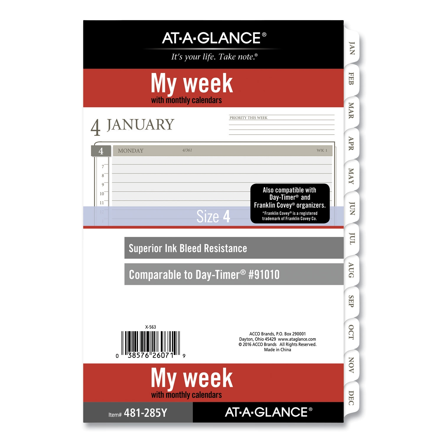 2 Page Per Week Planner Refills By At A Glance AAG481285Y21 OnTimeSupplies