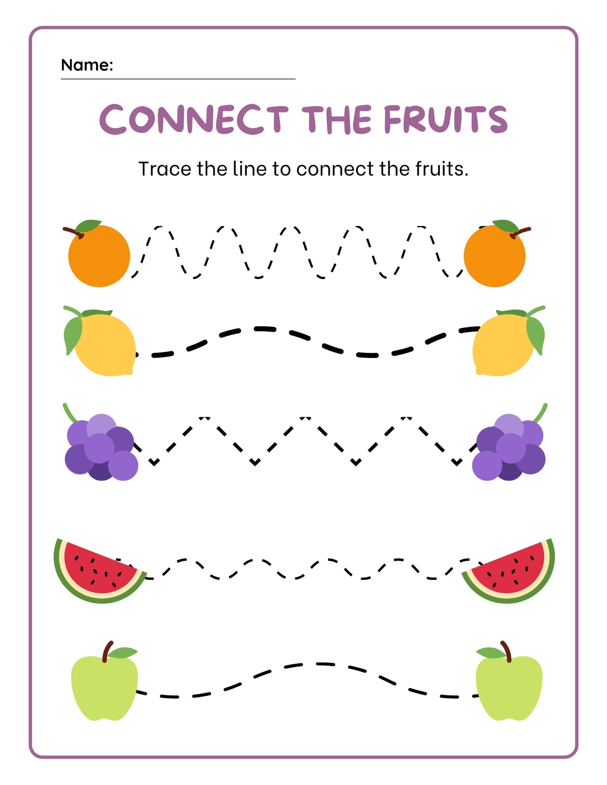 2 Printable Preschool Tracing Worksheets Trace The Lines Perfect For Homeschooling Daycares And Parents Etsy
