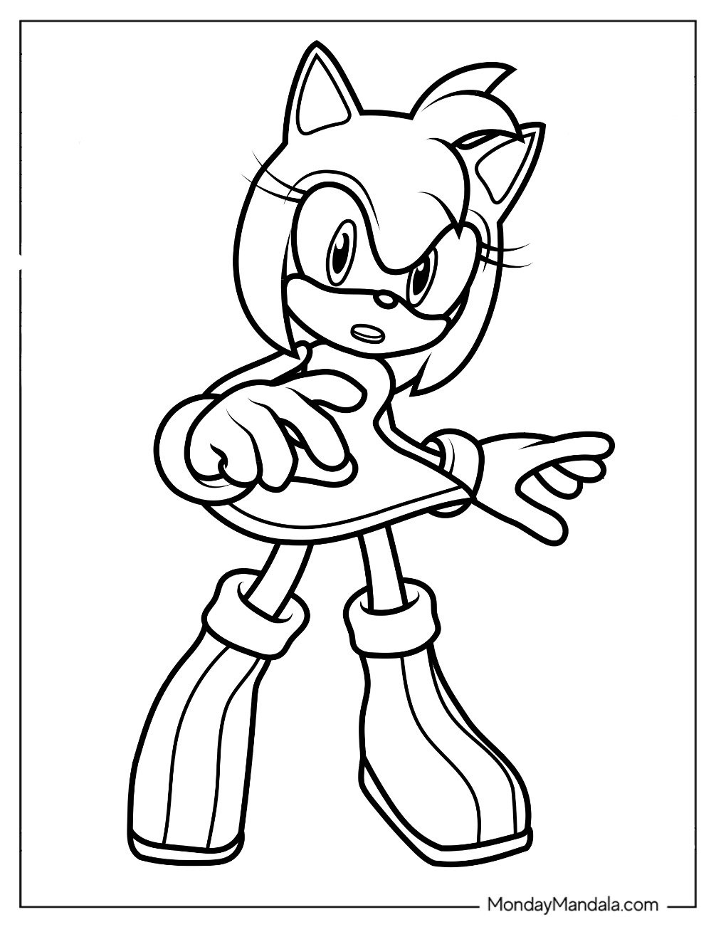 20 Amy Rose Coloring Pages Free PDF Printables 