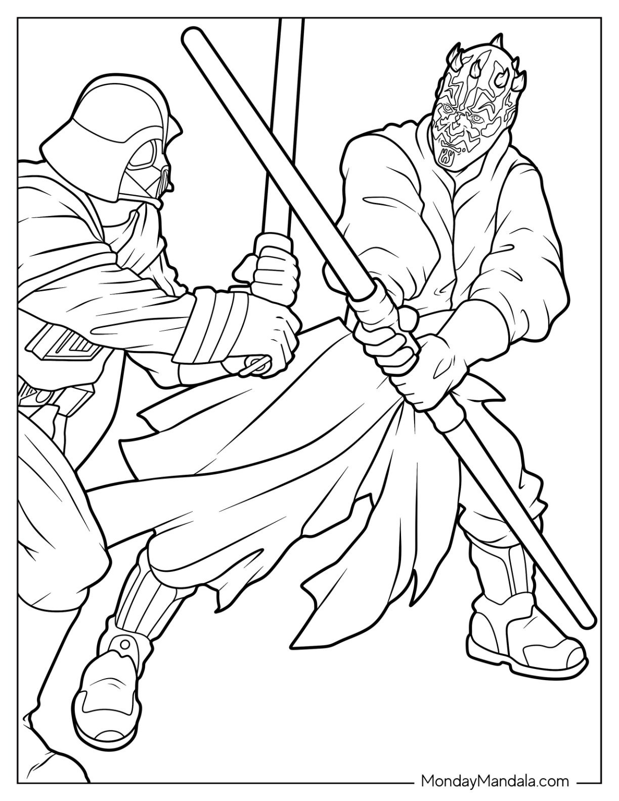 darth maul pictures to color