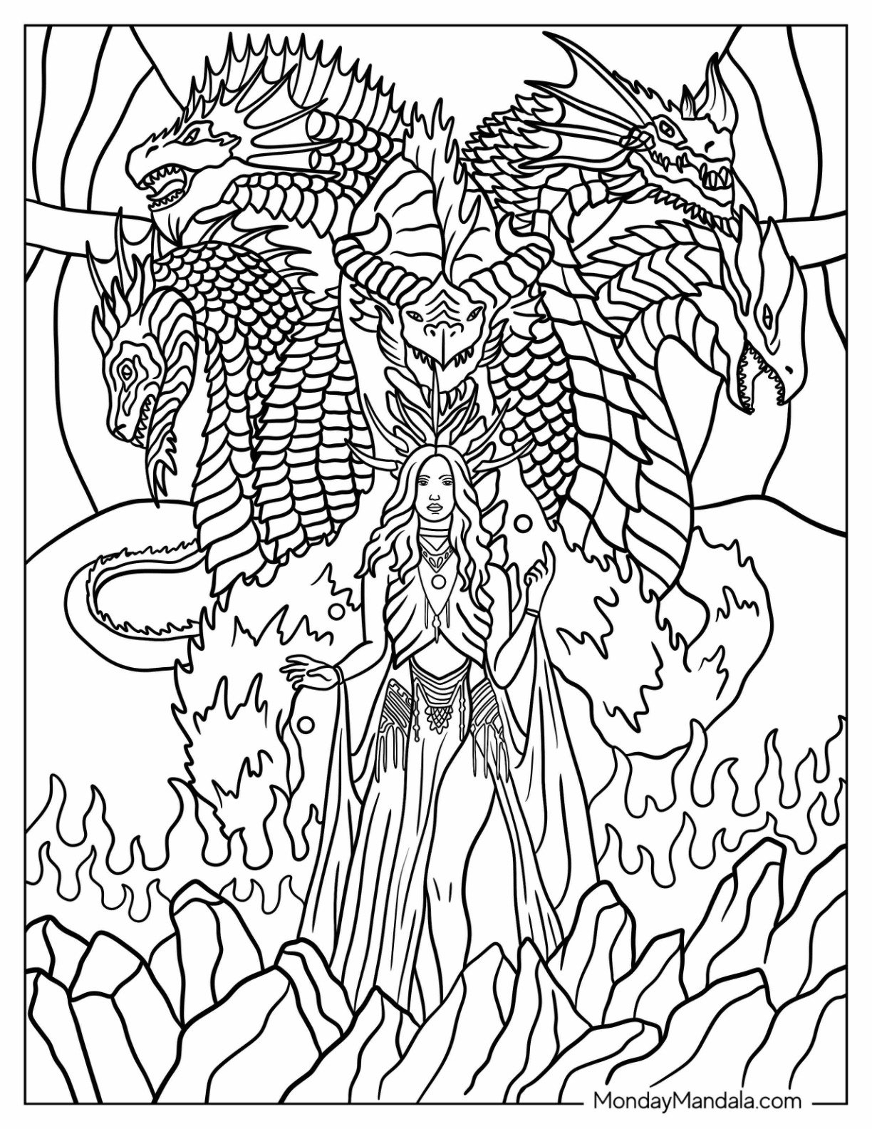 20 Dungeons Dragons Coloring Pages Free Printables 