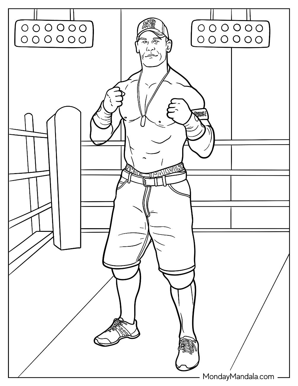 john cena pictures to color