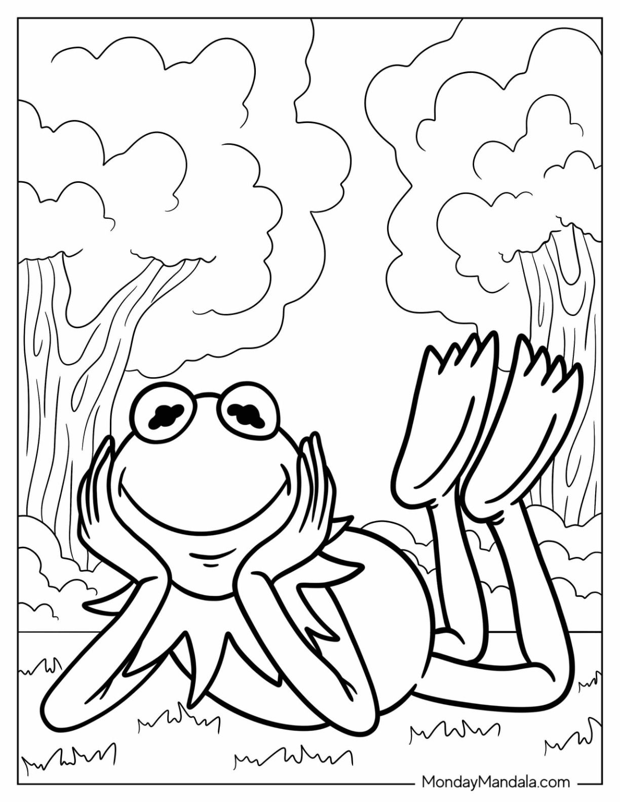 20 Kermit The Frog Coloring Pages Free Printables Ideas Kermit Coloring Page Frog Coloring Pages Kermit And Miss Piggy Coloring Pages