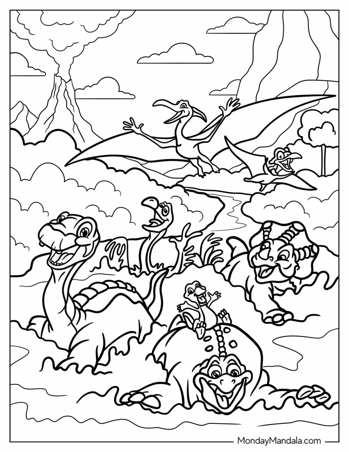 20 Land Before Time Coloring Pages Free Printables 