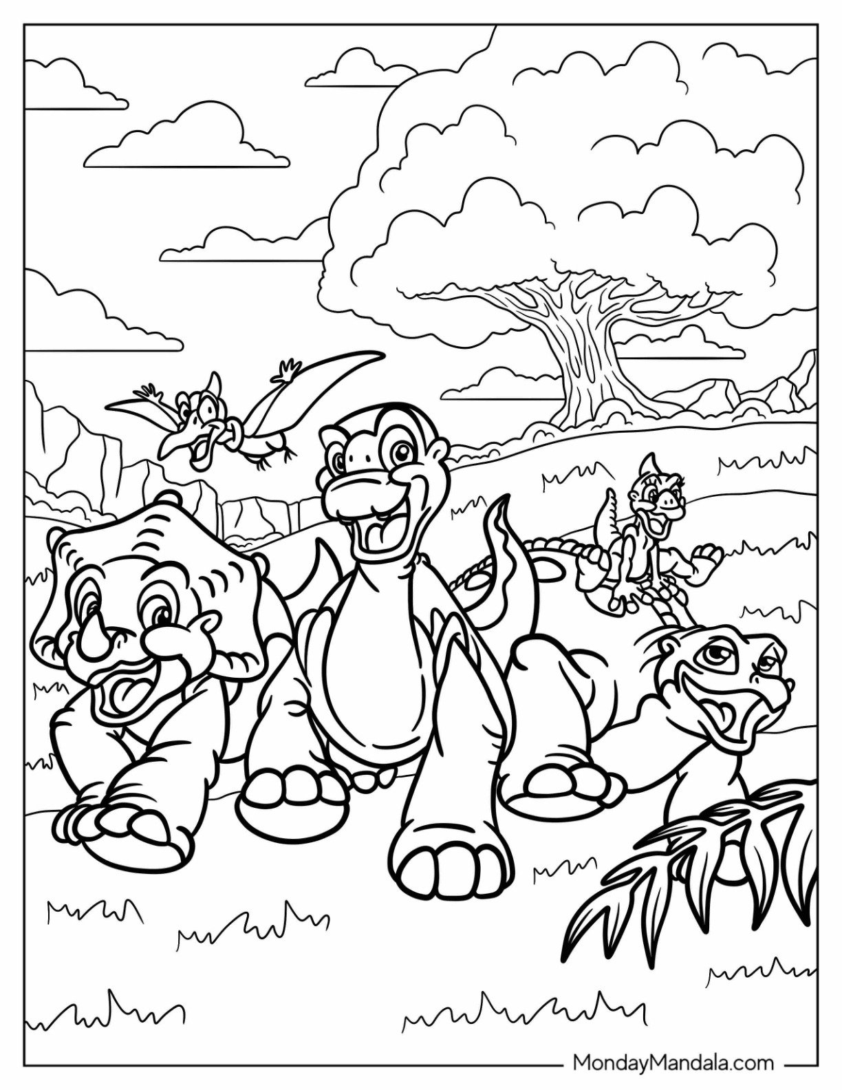 20 Land Before Time Coloring Pages Free Printables 