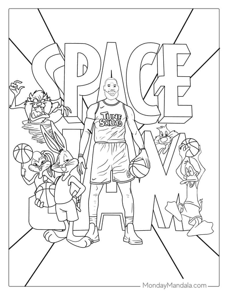 20 LeBron James Coloring Pages Free PDF Printables 
