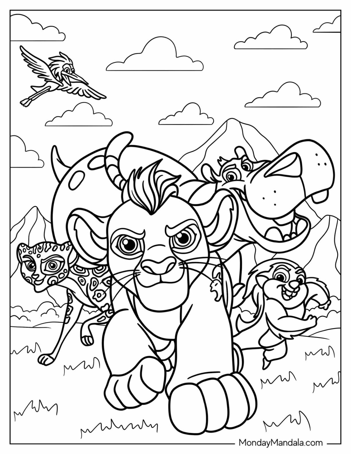20 Lion Guard Coloring Pages Free PDF Printables 
