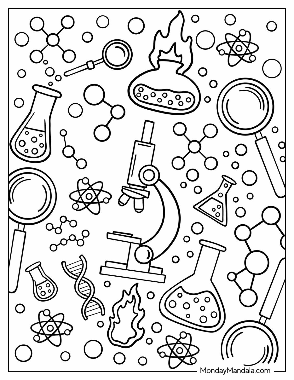 science coloring pages for preschoolers