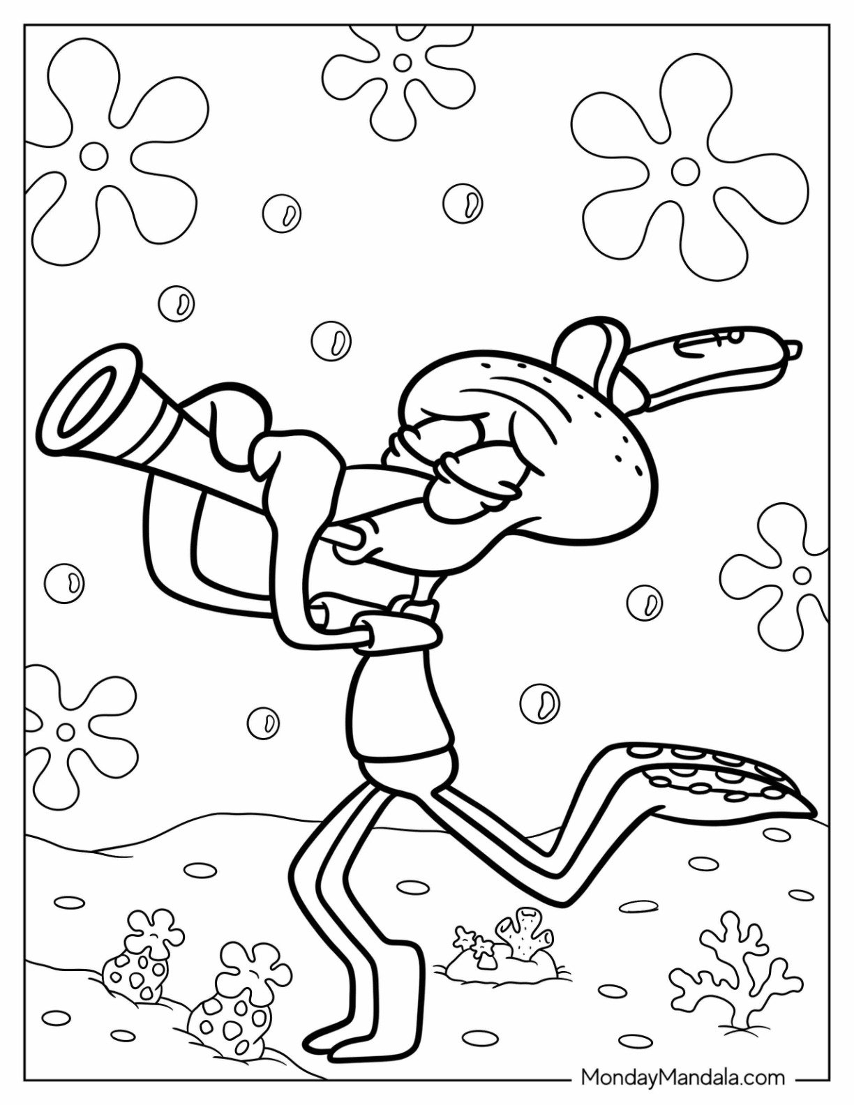 20 Squidward Coloring Pages Free PDF Printables 