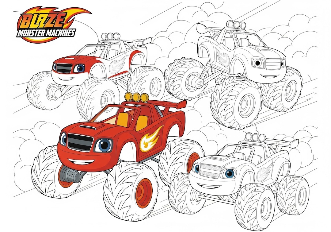 blaze monster truck coloring pages