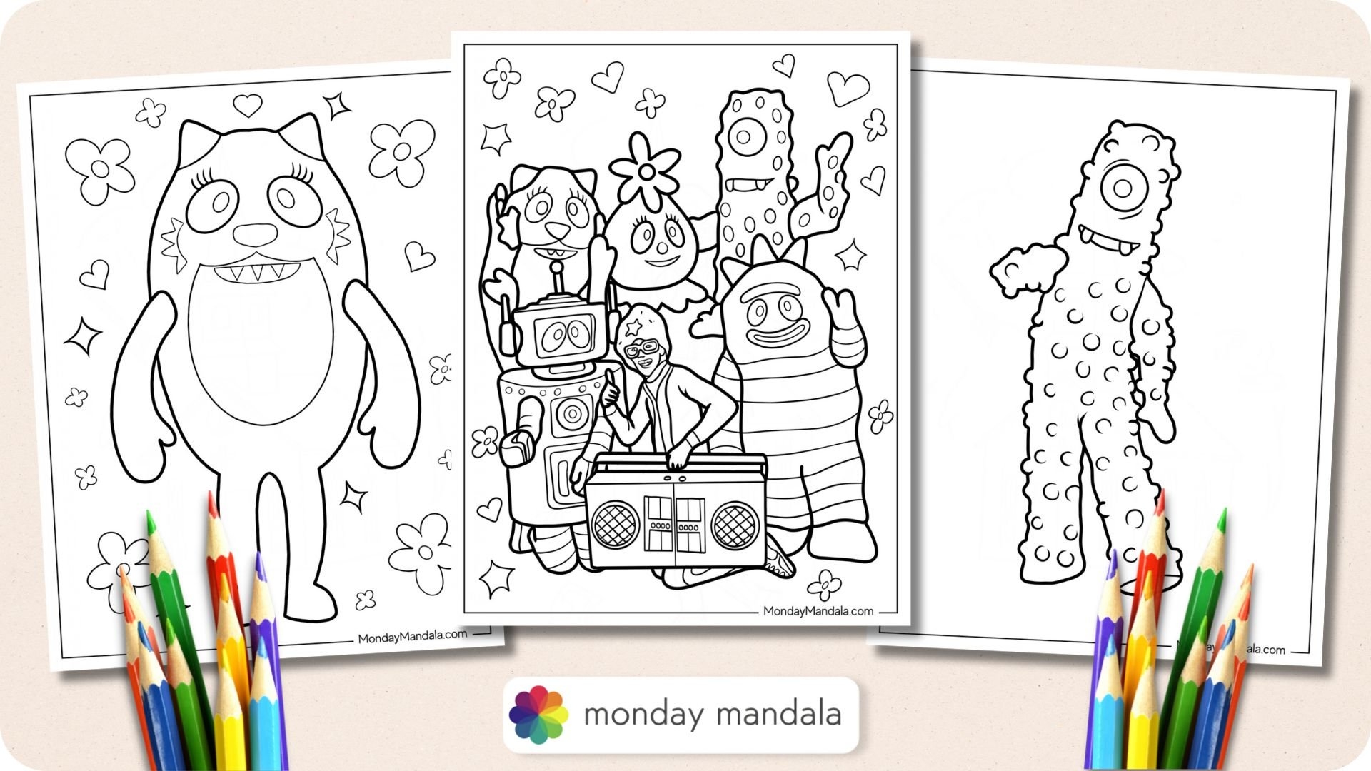 20 Yo Gabba Gabba Coloring Pages Free Printables 