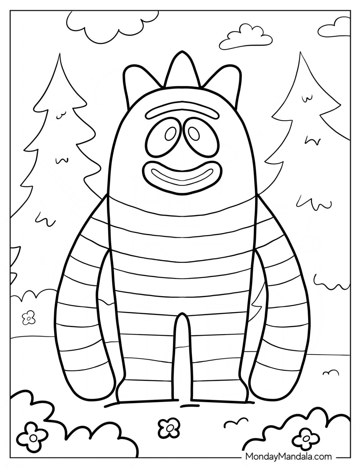 yo gabba gabba coloring sheets