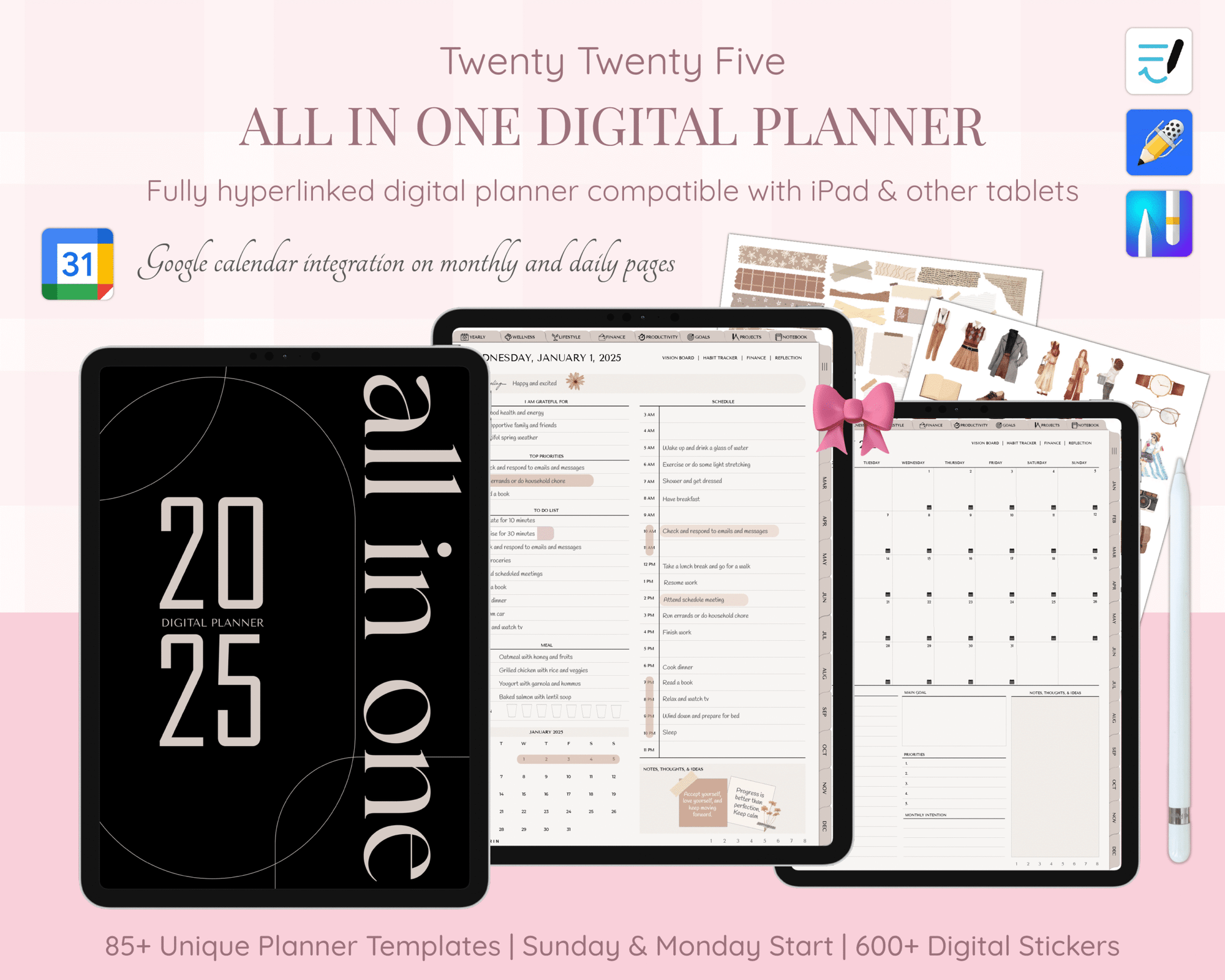 2025 All In One Digital Planner 