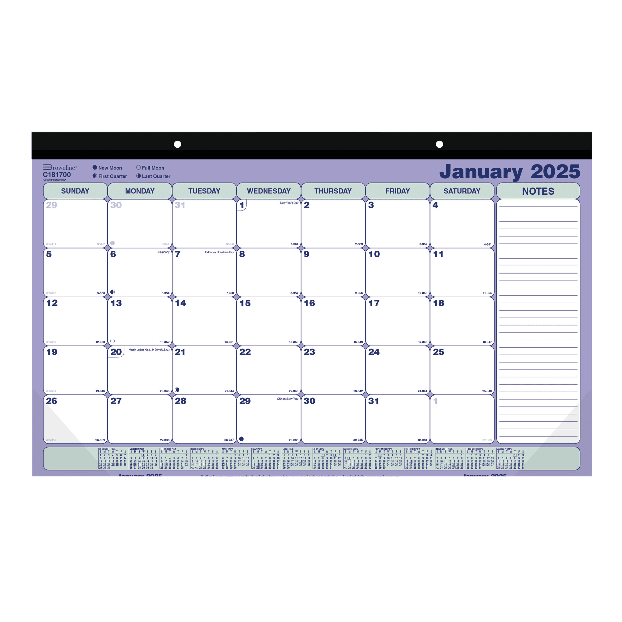 2025 Brownline Monthly Desk Pad Calendar 17 3 4 X 10 7 8 January To December C181700 Walmart