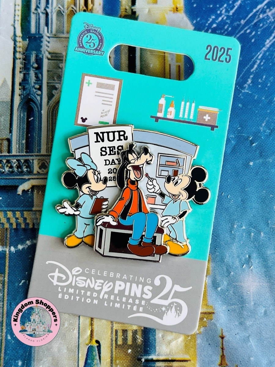 2025 Disney Parks Nurses Day Mickey Mouse Minnie Mouse Goofy Pin LR EBay