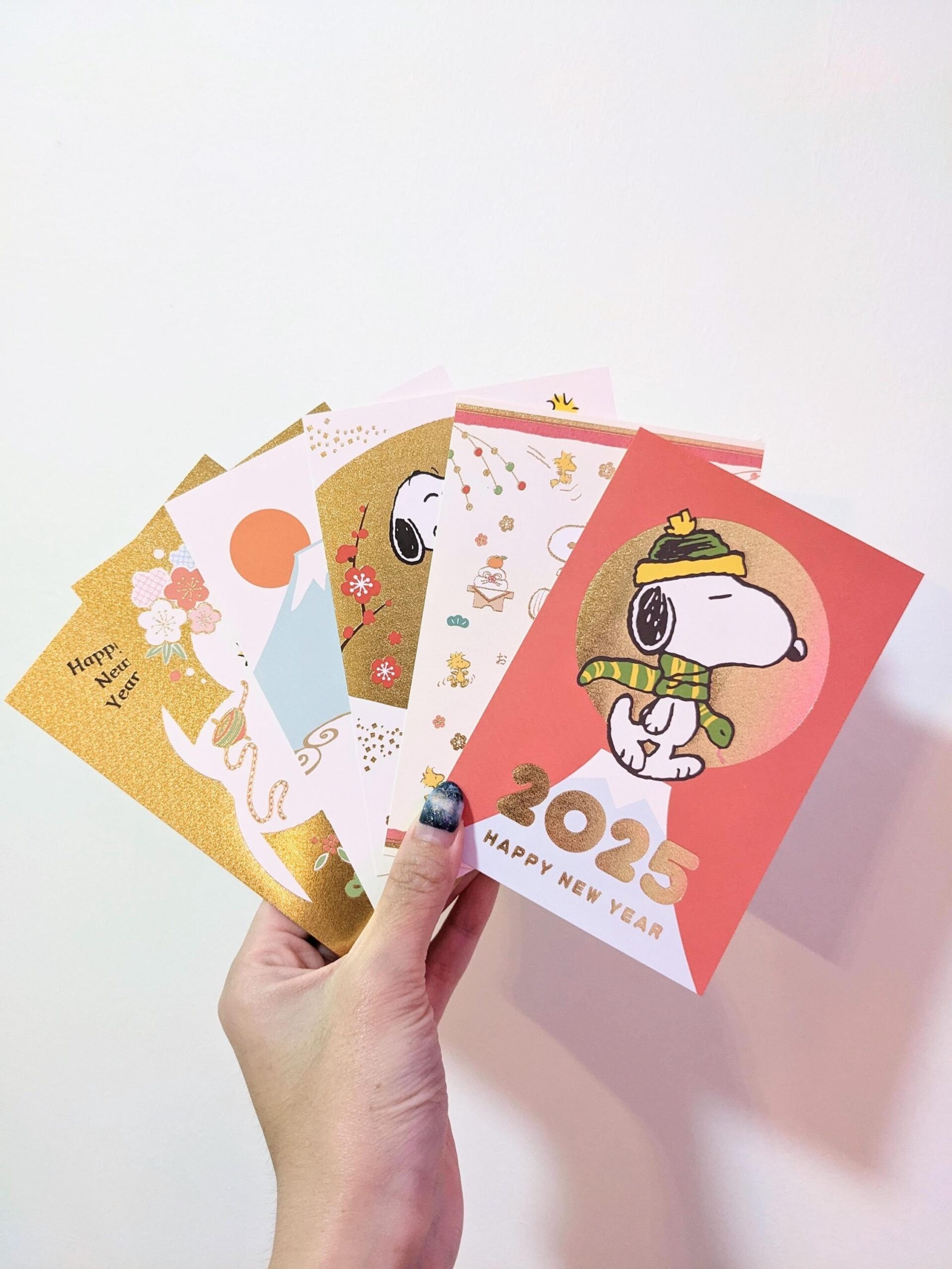 2025 Japanese New Year Post Cards Greeting Card Cute Kawaii Snoopy Hallmark Winter Cards Etsy