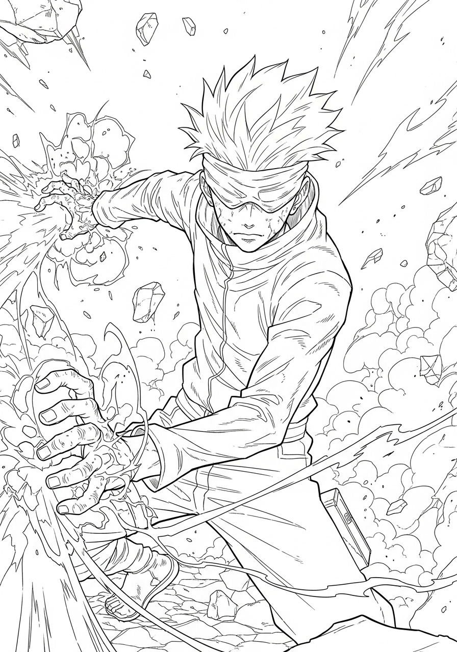 22 Gojo Satoru Coloring Pages Free Printable And Online Coloring