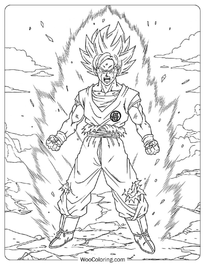22 Goku Coloring Pages Free PDF To Print Woo Coloring